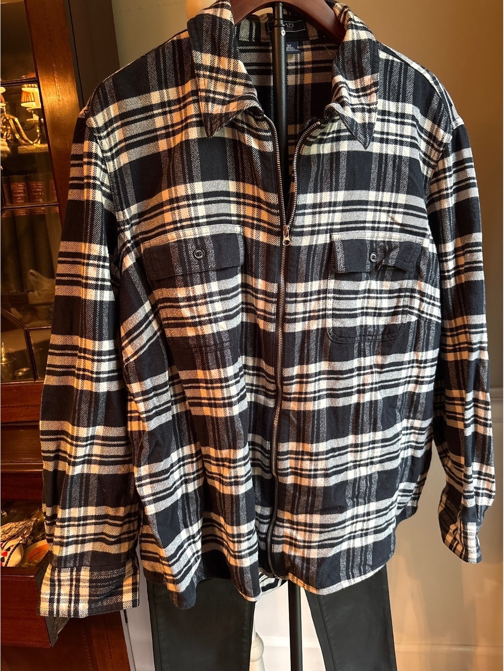 Chaps Flannel Zip Jacket 3X